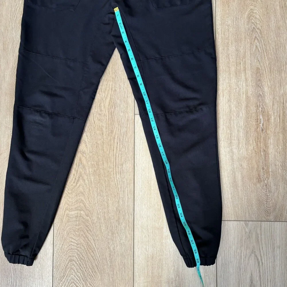 FIGS Technical Collection Mens Black Jogger Zip Fly Scrub Pants Size S